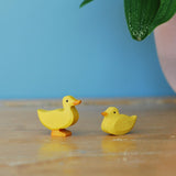 Handmade wooden animal figures - The Ducklings